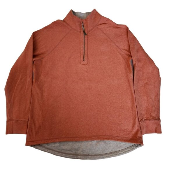 Tommy Bahama Women's Light Orange 1/4 Zip Mock Neck Raglan Sleeve Sweatshirt L/G - Picture 2 of 10